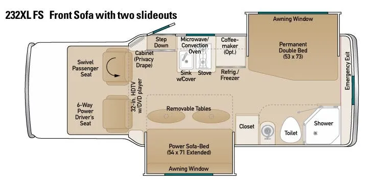 Coach House Platinum 232XL FS floor plan