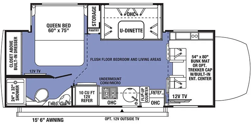 Forest River Sunseeker 2400B MBS floor plan