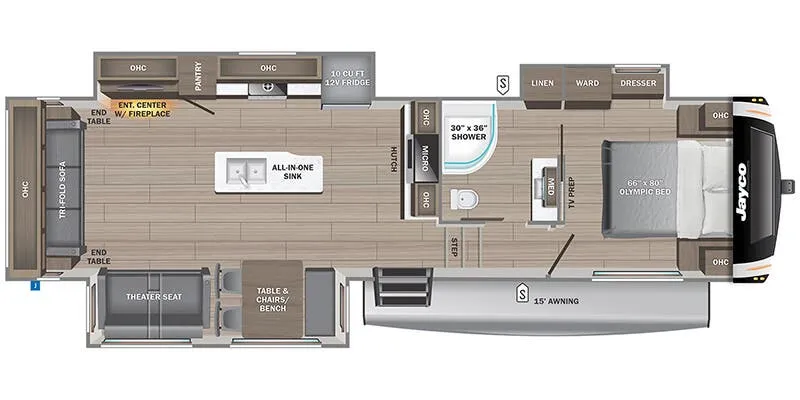 Jayco Eagle HT 30CRT floor plan