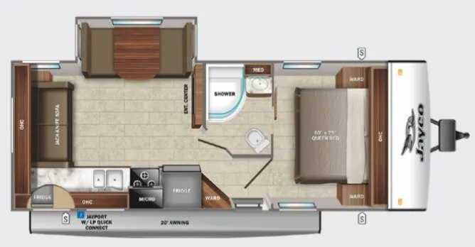 Jayco Jay Feather 24RL floor plan