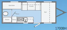 Winnebago Micro Minnie 1700BH floor plan