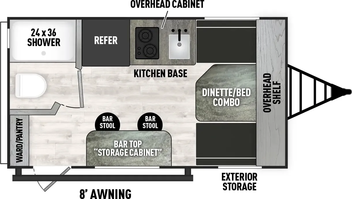 Coachmen Clipper Travel Trailers 14CR floor plan