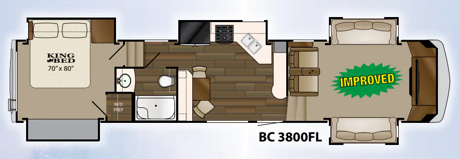 Heartland Big Country 3800FL floor plan