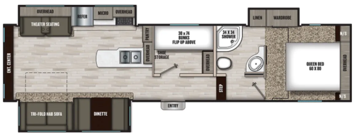 Coachmen Chaparral Lite 30BHS floor plan