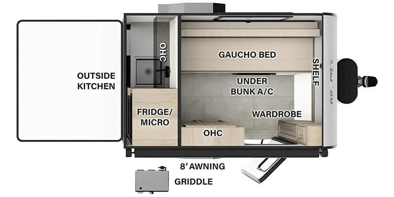2025 Forest River Rockwood Geo Pro G12SA - Floor plan