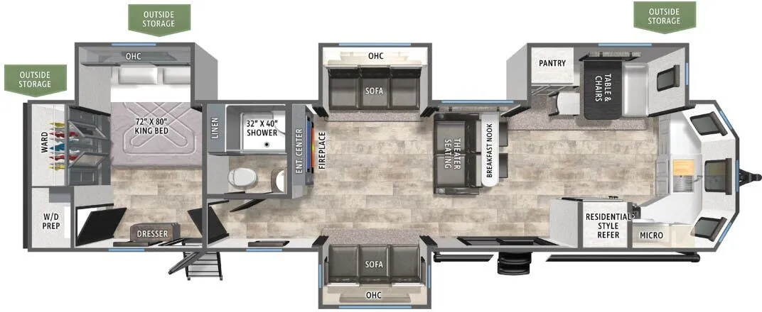 Forest River Puma Vista 39FKL floor plan