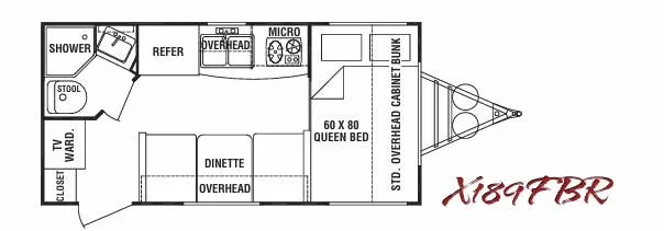 Cruiser RV Fun Finder X X189FBR floor plan