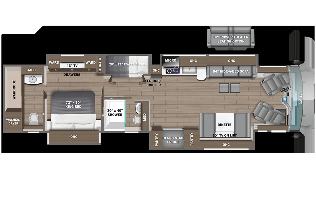 Entegra Coach Cornerstone 45R floor plan
