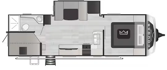 Keystone Cougar Half-Ton 25DBSWE floor plan