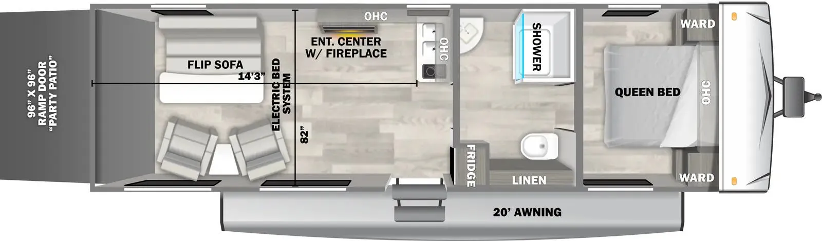 Forest River EVO 2650RTX floor plan