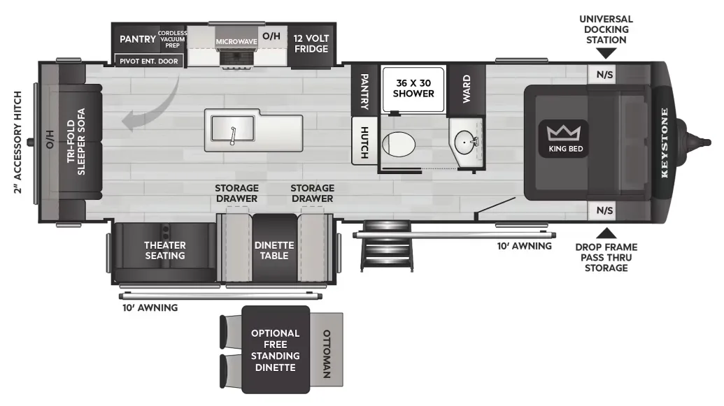 Keystone Cougar Western 29RLWE floor plan