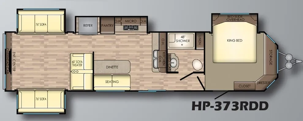 CrossRoads Hampton HP-373RDD floor plan