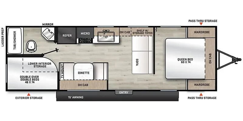 2026 COACHMEN CATALINA 261BH - Floor plan