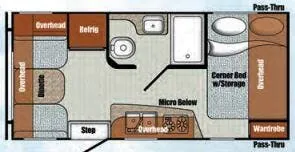 Gulf Stream Vista Cruiser 17RWD floor plan