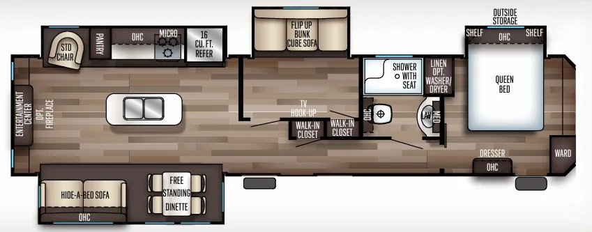 Forest River Cherokee 39BR floor plan