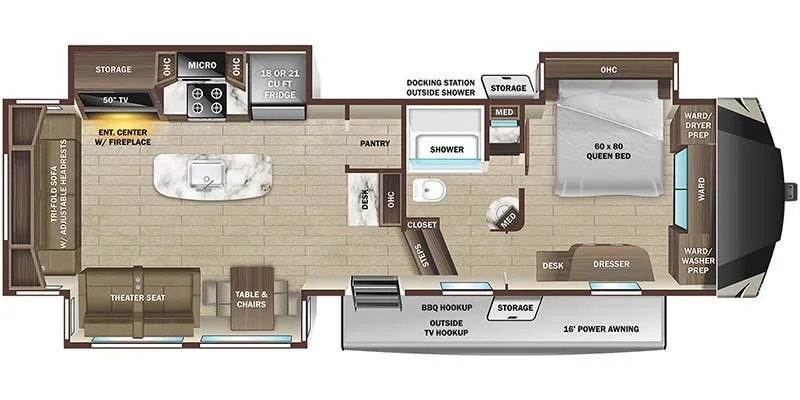 2019 Highland Ridge Mesa Ridge 314RLS - Floor plan