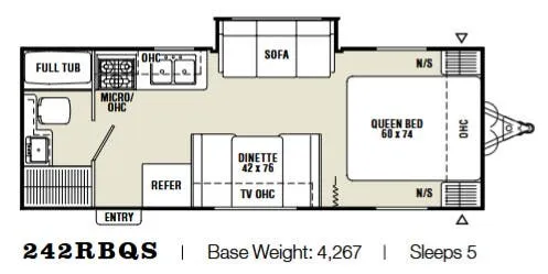 Coachmen Captiva Ultra Lite 242RBQS floor plan