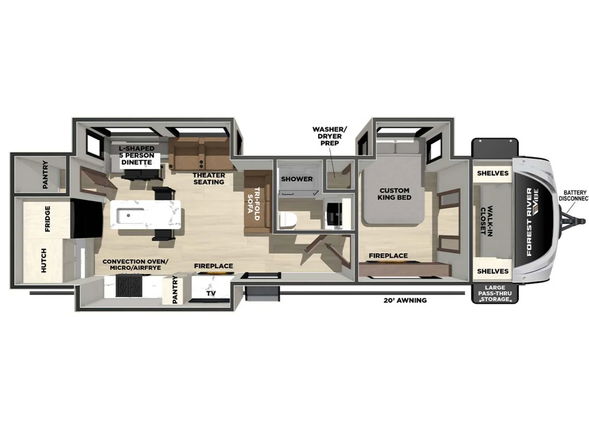 2026 Forest River Vibe 3400XL - Photo 3