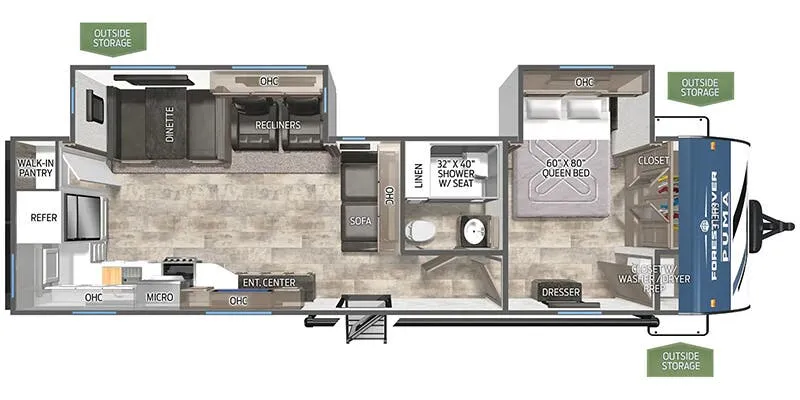 2025 Palomino Puma 30RKQS - Floor plan
