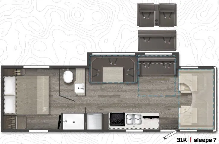 2015 Winnebago Spirit 31K floor plan