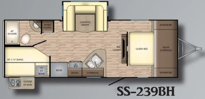 CrossRoads Sunset Trail Super Lite 239BH floor plan