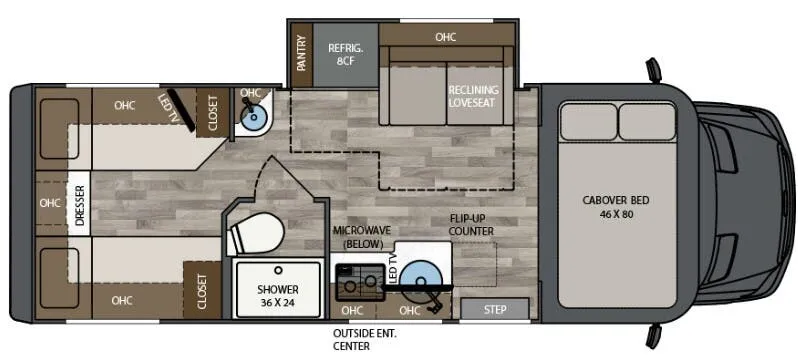 Renegade RV Vienna 25TBC floor plan