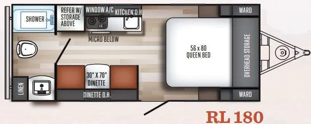 Palomino Real-Lite Mini RL 180 floor plan