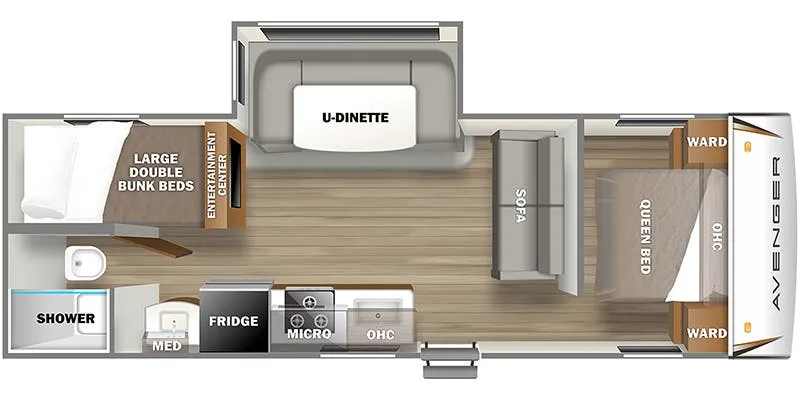 2023 Prime Time Avenger 26BBS - Floor plan