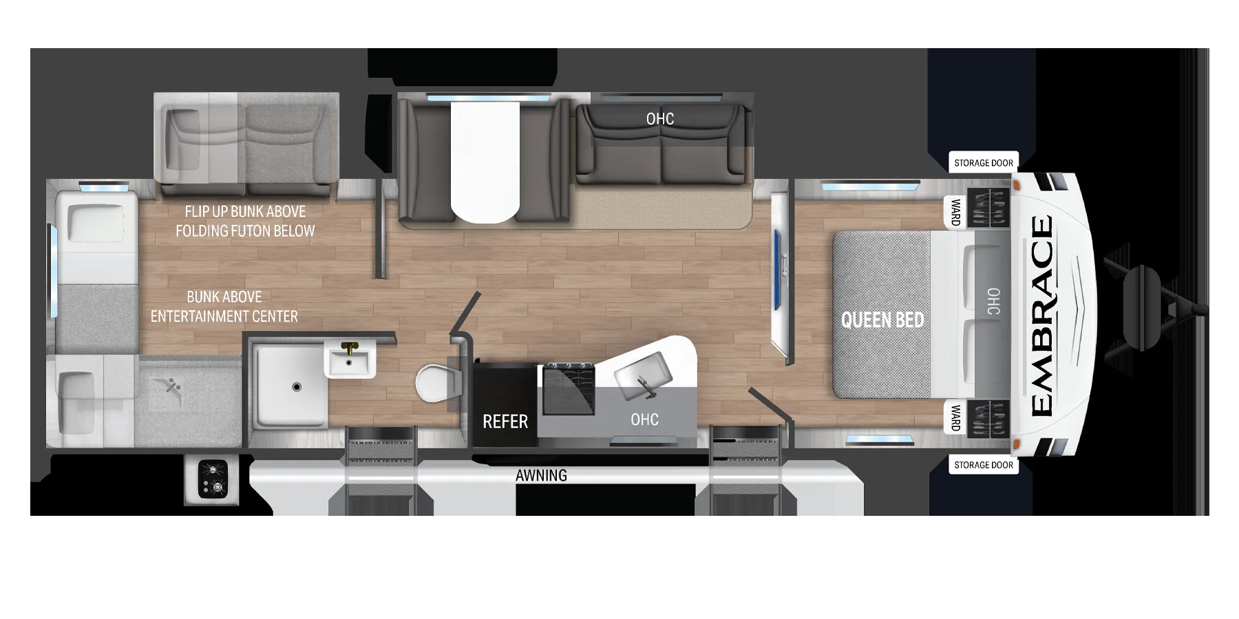 Cruiser RV Embrace EL32BH floor plan