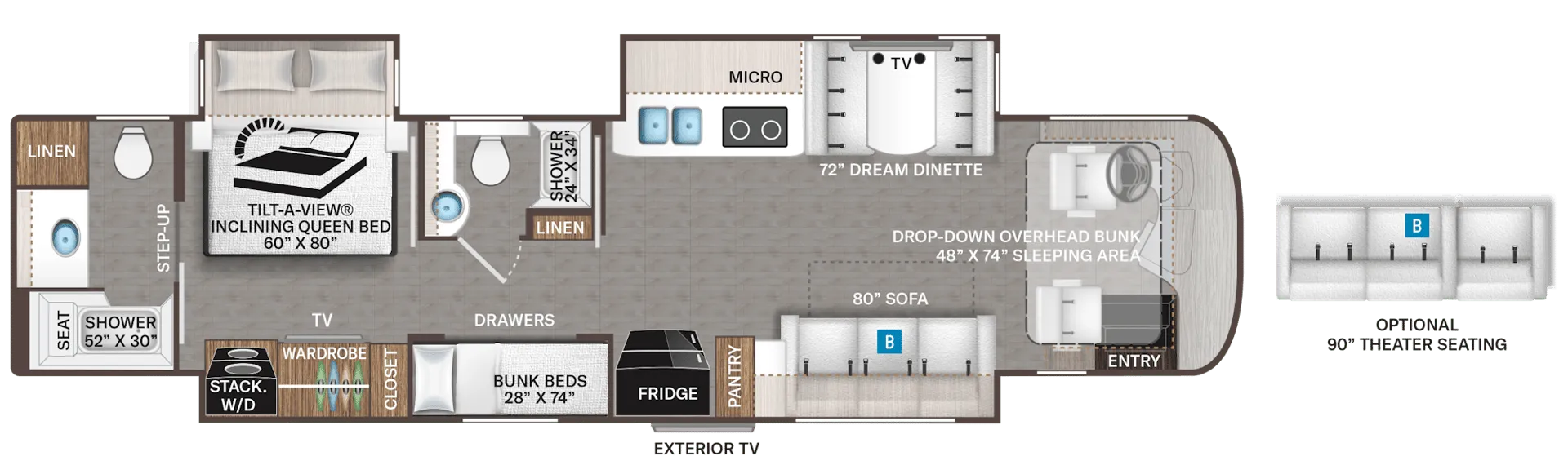 Thor Motor Coach Riviera 39BH floor plan