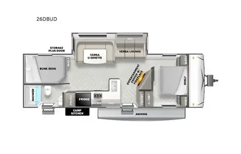 2023 Forest River Salem 26DBUD - Floor plan