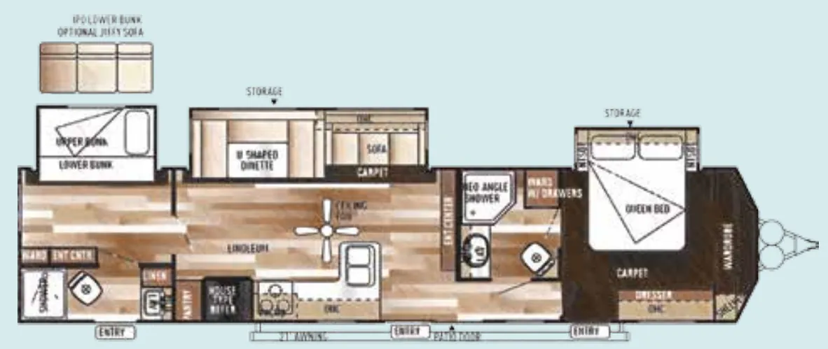 2015 Forest River Salem Villa 426-2B - Floor plan