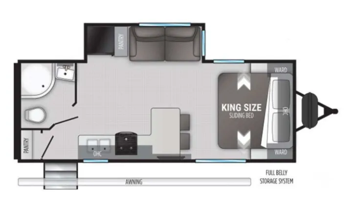 Cruiser RV Radiance 21RB floor plan