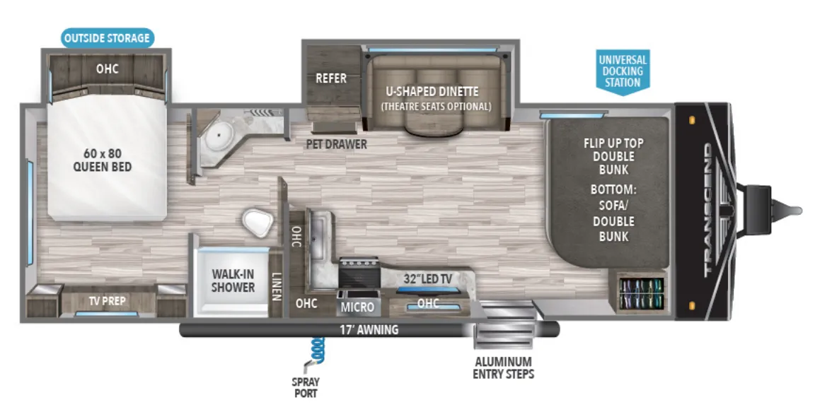 Grand Design Transcend Xplor 251BH floor plan