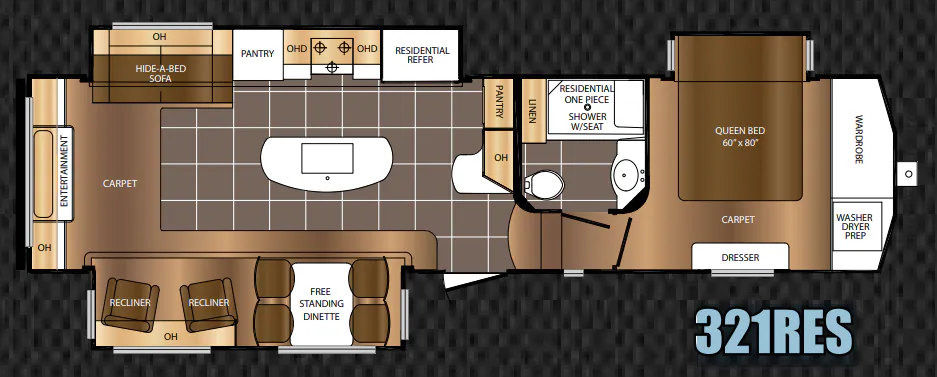 Prime Time Crusader 321RES floor plan