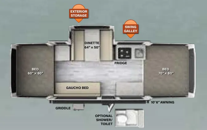 Forest River Flagstaff MAC 228D floor plan