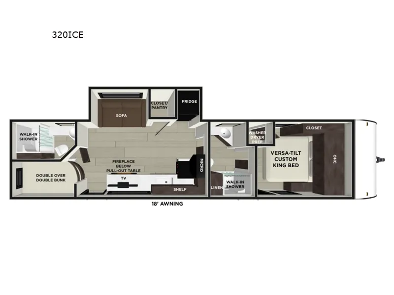2026 Forest River Wildwood 320ICE - Floor plan