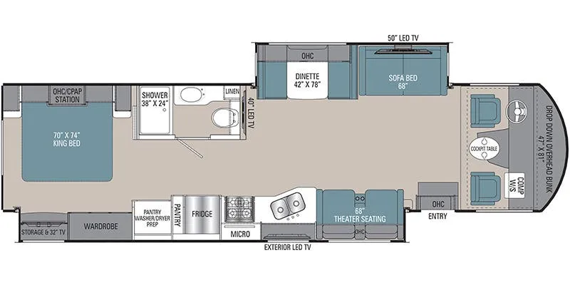 2021 Coachmen Mirada 35OS floor plan