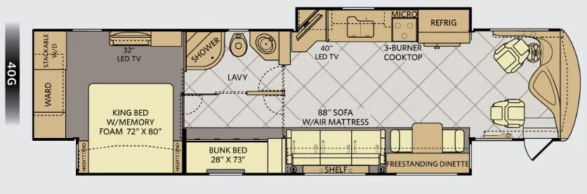 Fleetwood Discovery 40G floor plan