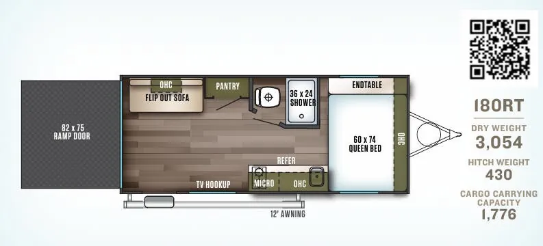 Forest River Wildwood X-Lite FSX 180RT floor plan