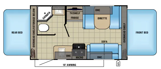 Jayco Jay Feather X17Z floor plan