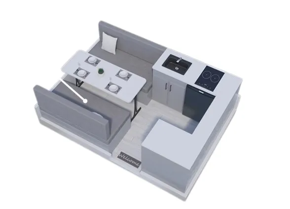 Aliner Ranger 10 - REAR DINETTE floor plan