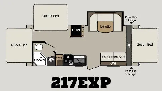 Keystone Passport Express 217EXP floor plan