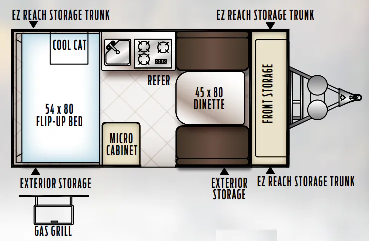 Forest River Rockwood Hard Side A122S floor plan