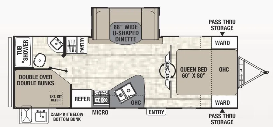 Coachmen Freedom Express Ultra Lite 257BHS floor plan