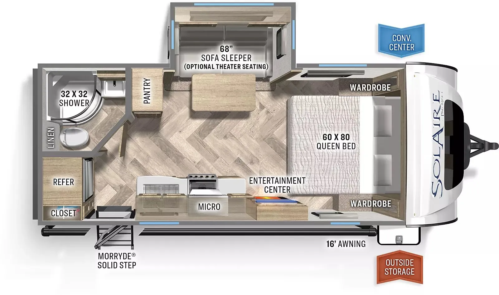 2024 Palomino Solaire 208SS - Floor plan