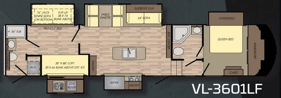 CrossRoads Volante 3601LF floor plan