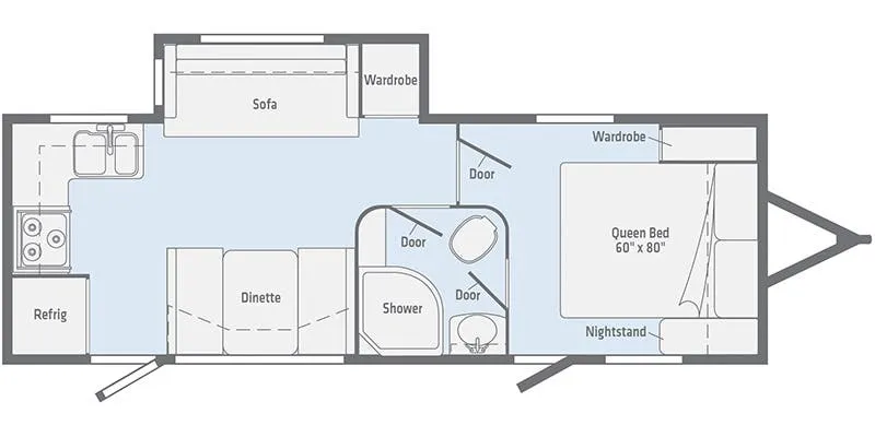 2018 Winnebago Minnie 2401RG - Floor plan