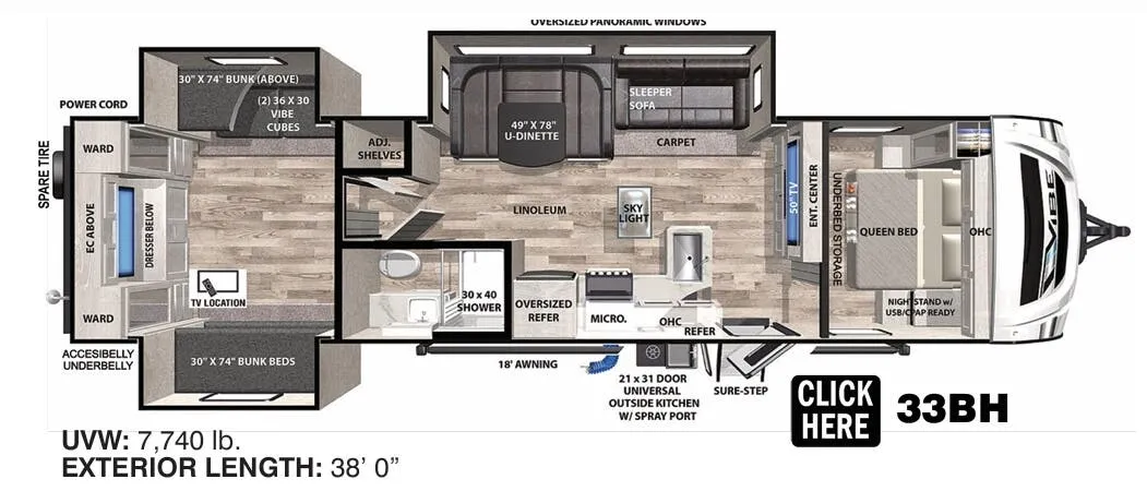 Forest River Vibe 33BH exterior