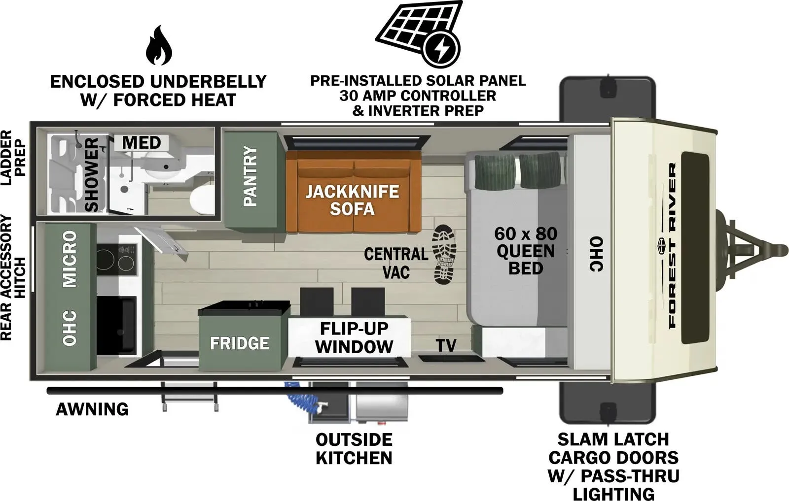 Forest River No Boundaries Beast Mode NB182 floor plan
